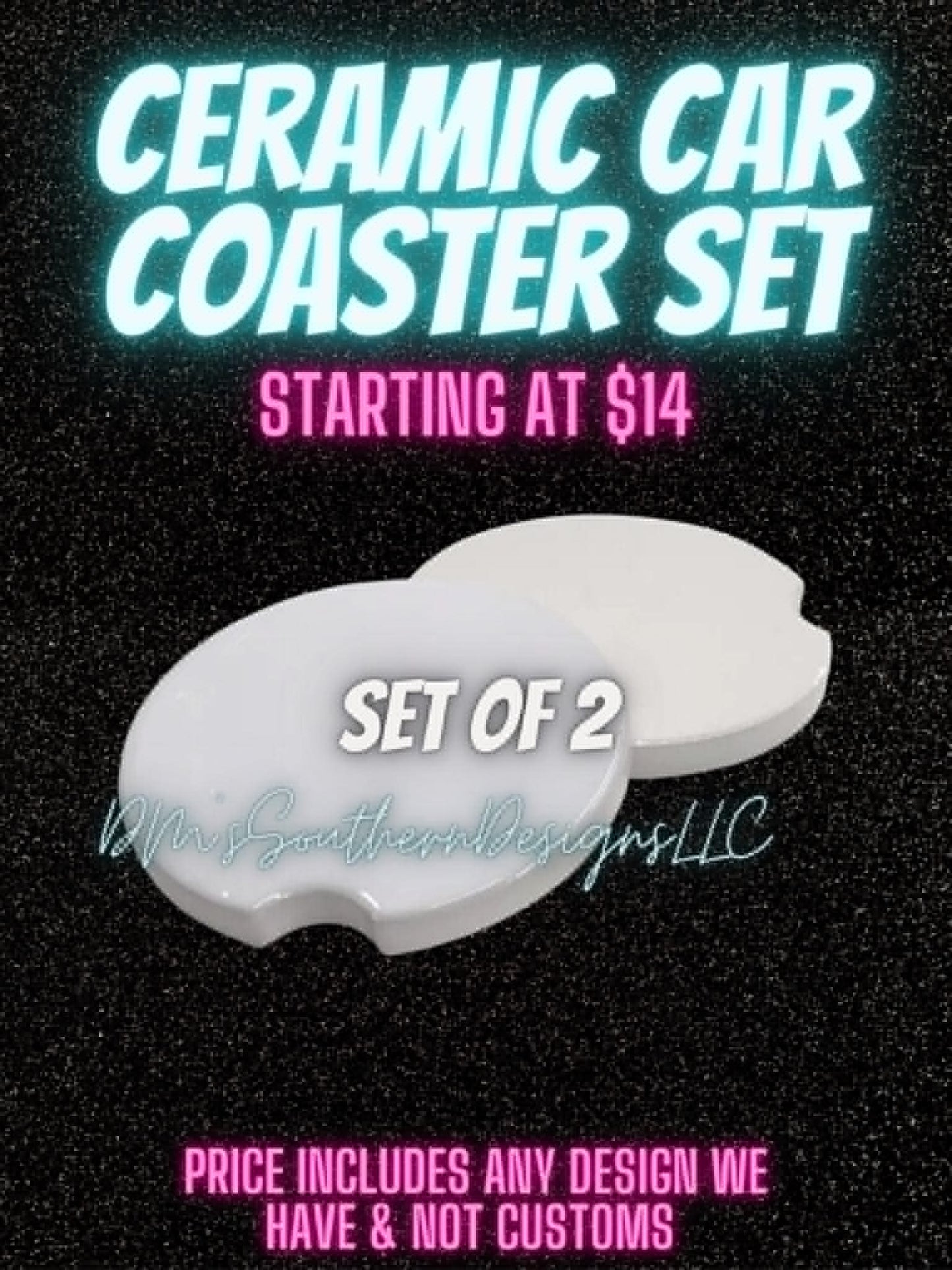 Create Your Ceramic Car Coaster Set