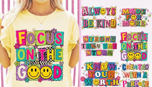 Preppy Mental Health DTF Transfer Bundle - 6 Designs