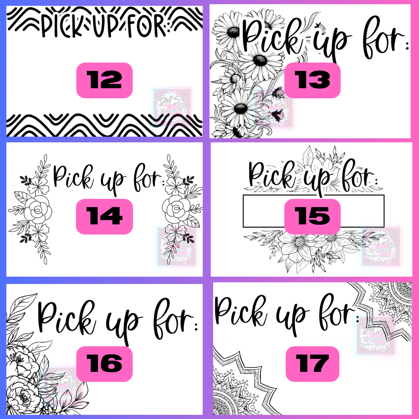 4X6 PICK UP THERMAL STICKERS - LABELS - WHITE LABELS