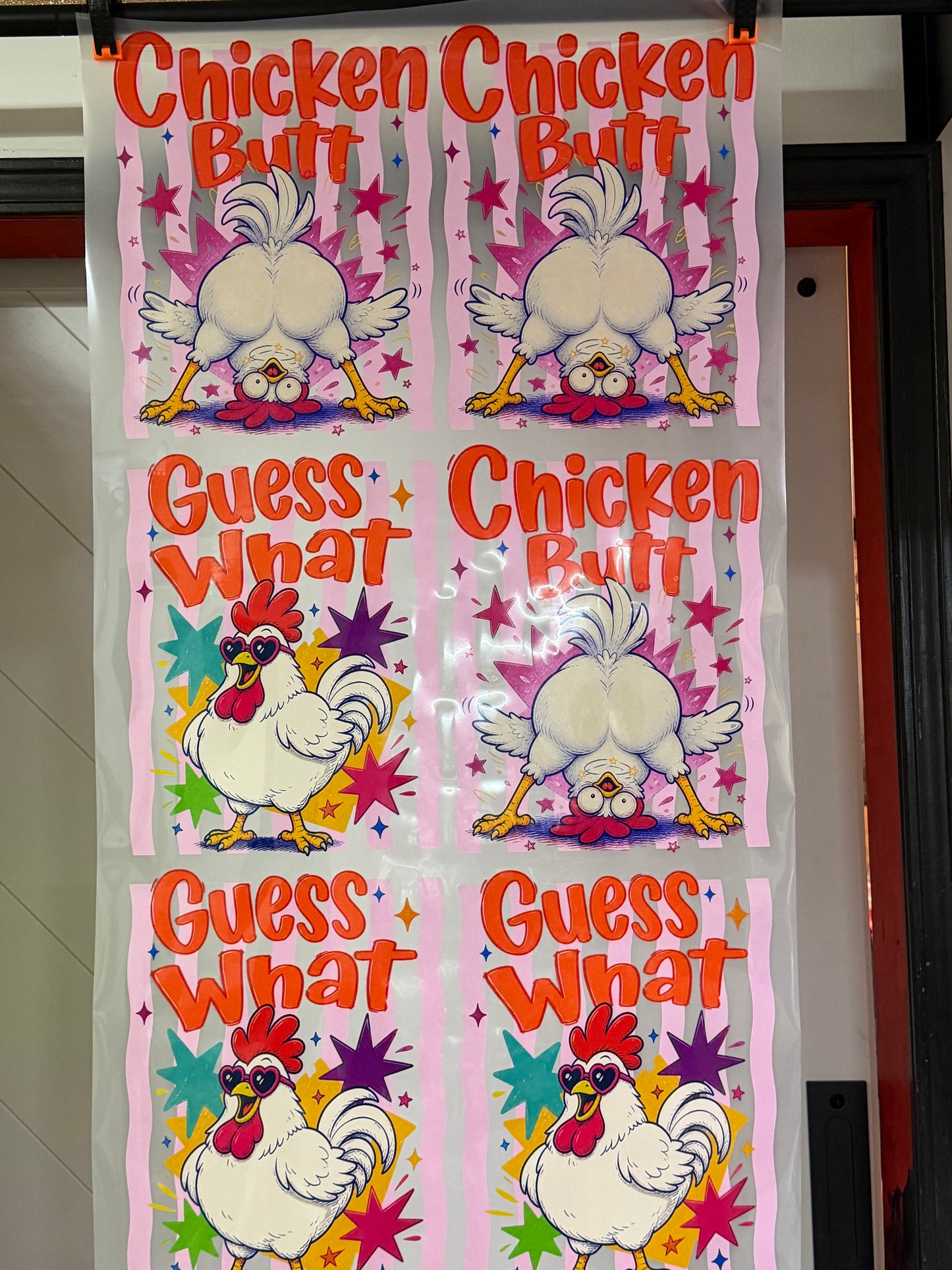 GUESS WHAT/CHICKEN BUTT - 6 TRANSFERS - PREMADE DTF BUNDLE - READY TO PRESS