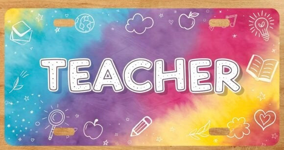 Teacher License Plate