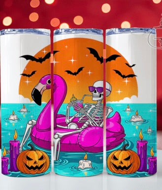 Summerween Tumbler 20oz Matte Glossy Shimmer Glow in Dark - Comes with Gift Box & Straw