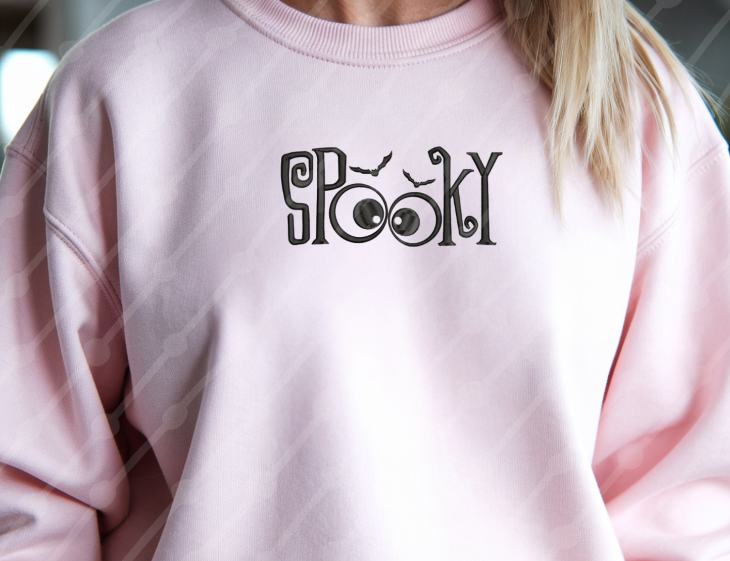 EMBROIDERED CREWNECK - SPOOKY