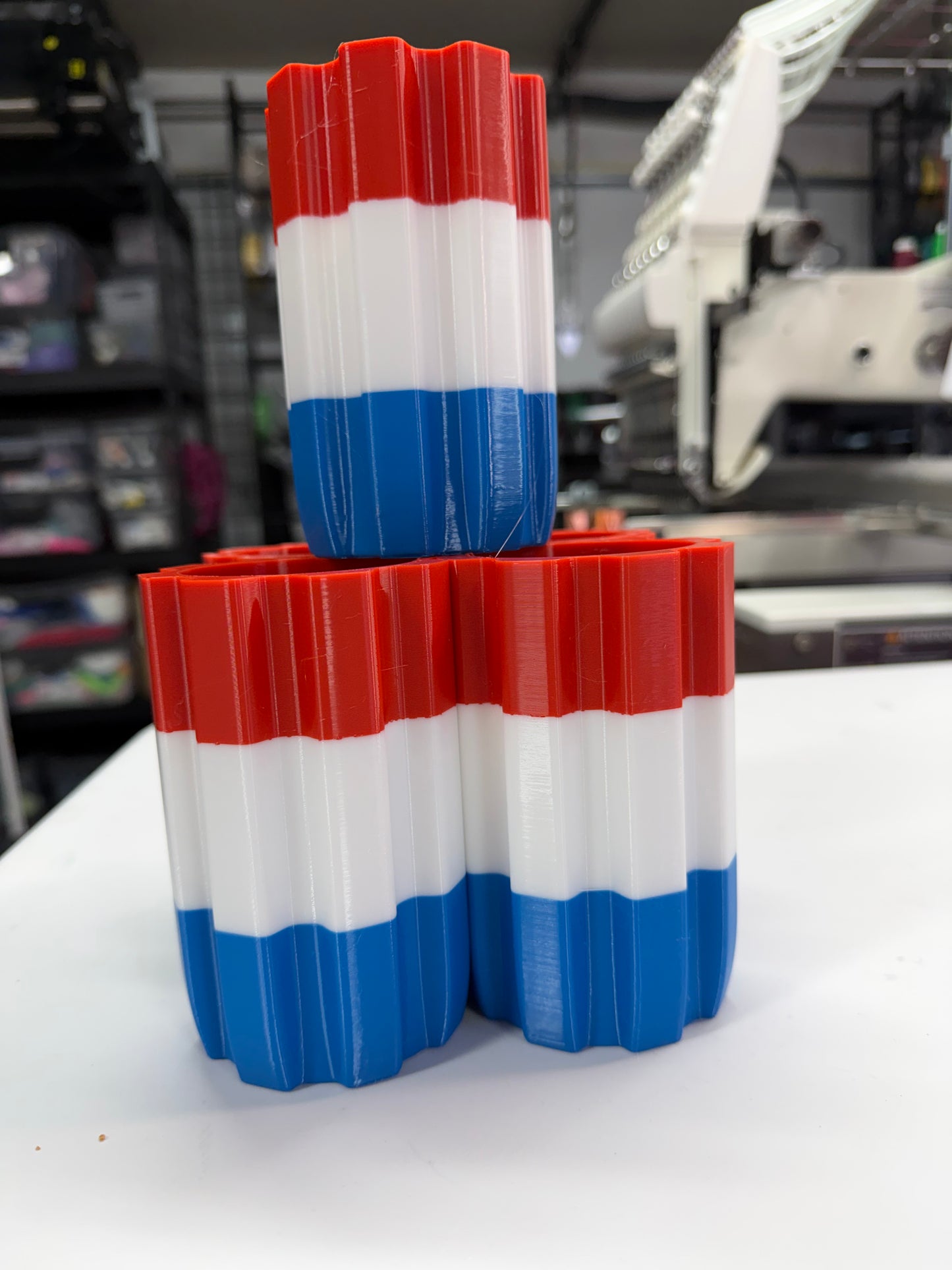 Popsicle BOMB 12oz Slim Can Koozie Cooler Patriotic