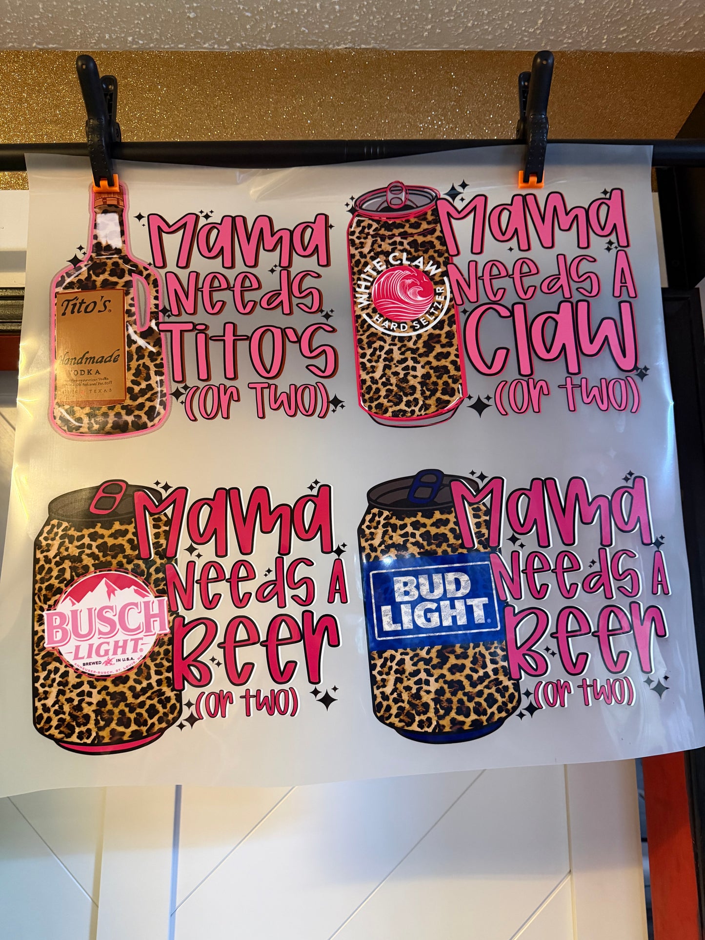 MAMA NEEDS #1 - 4 TRANSFERS - PREMADE DTF BUNDLE - READY TO PRESS