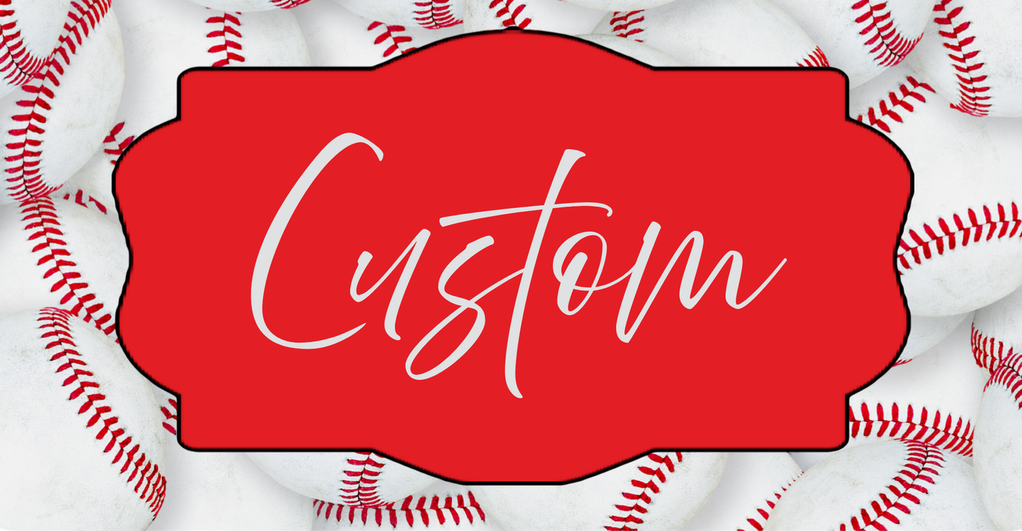 Custom Baseball License Plate