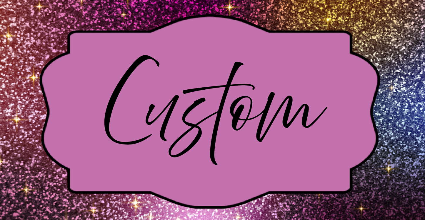 Custom Multi Glitter License Plate