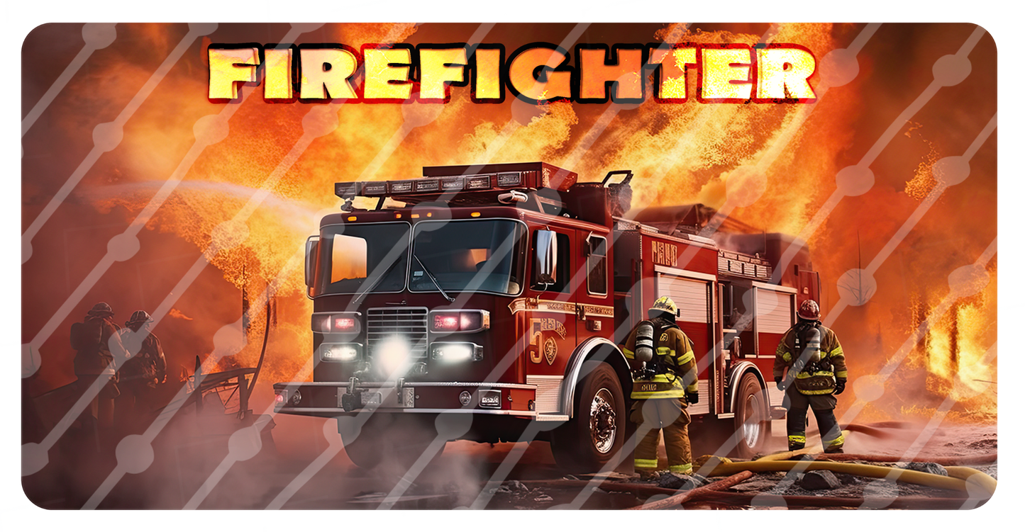 Firefighter License Plate