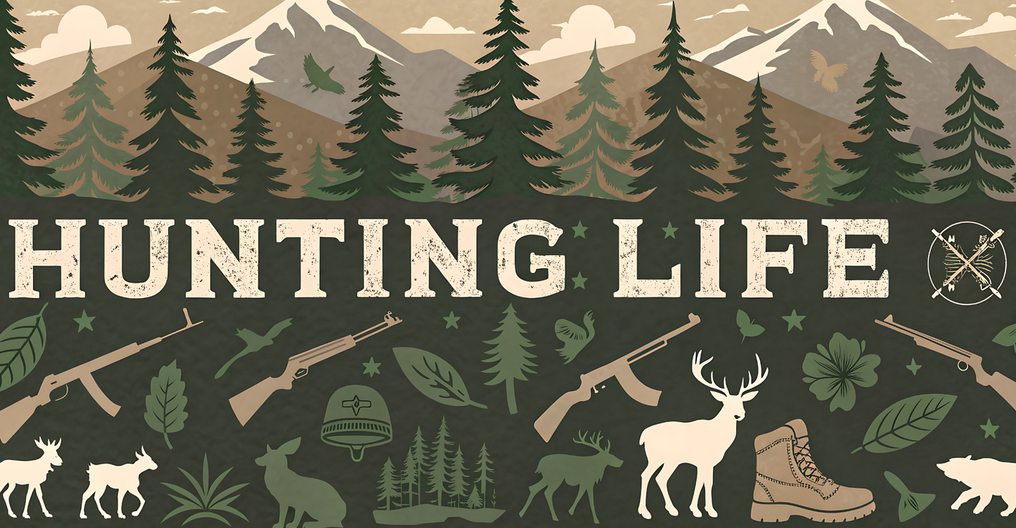 Hunting Life License Plate