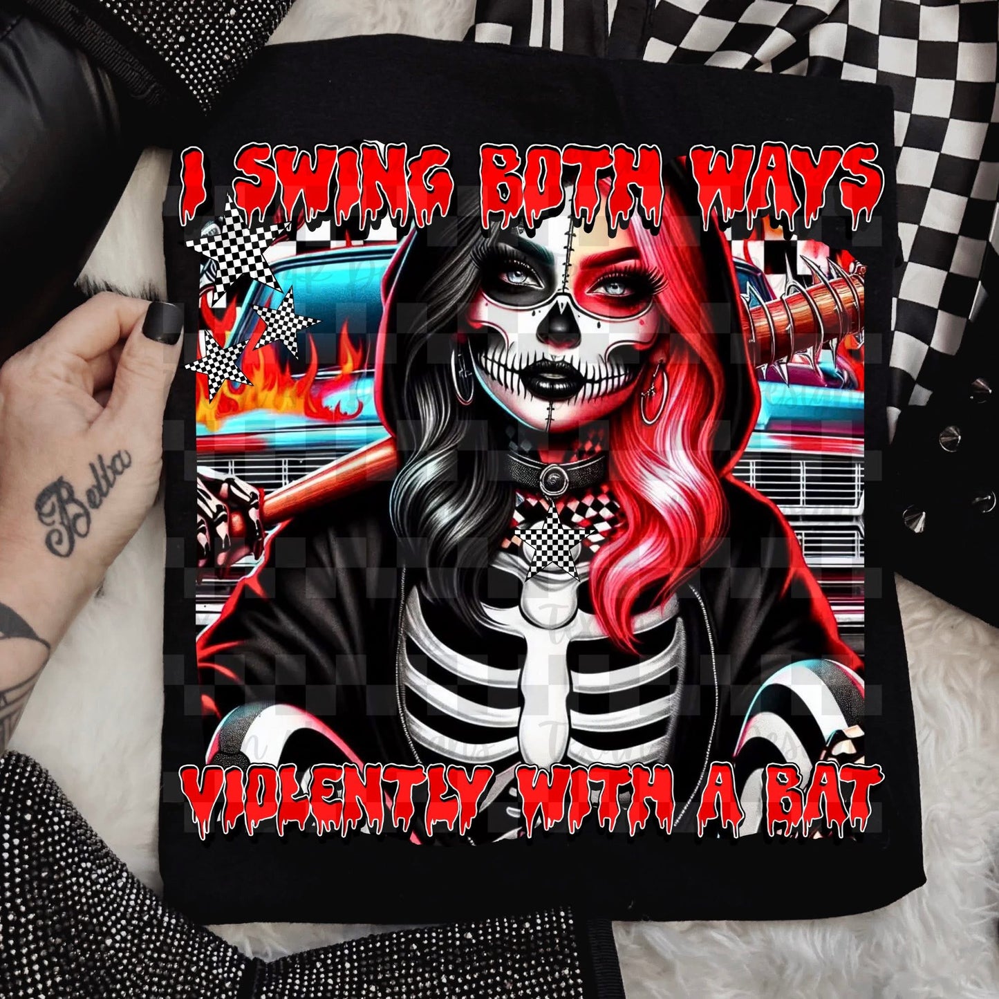 I SWING BOTH WAYS VIOLENTLY WITH A BAT