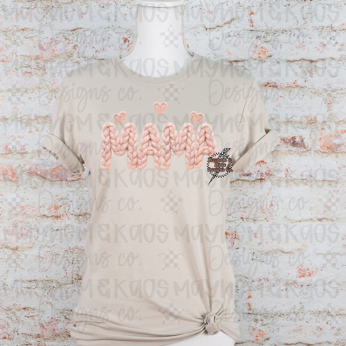 MAMA FAUX YARN HEARTS