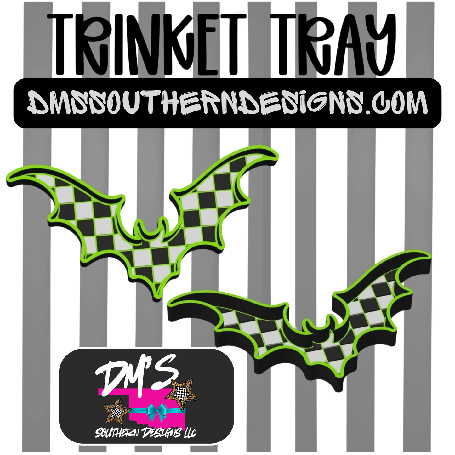 Bat Checker Trinket Tray