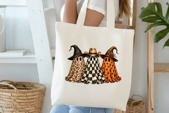 CUTE BOHO GHOST TRIO CHECKERED LEOPARD
