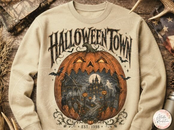 VINTAGE HALLOWEEN TOWN SPOOKY CUTE