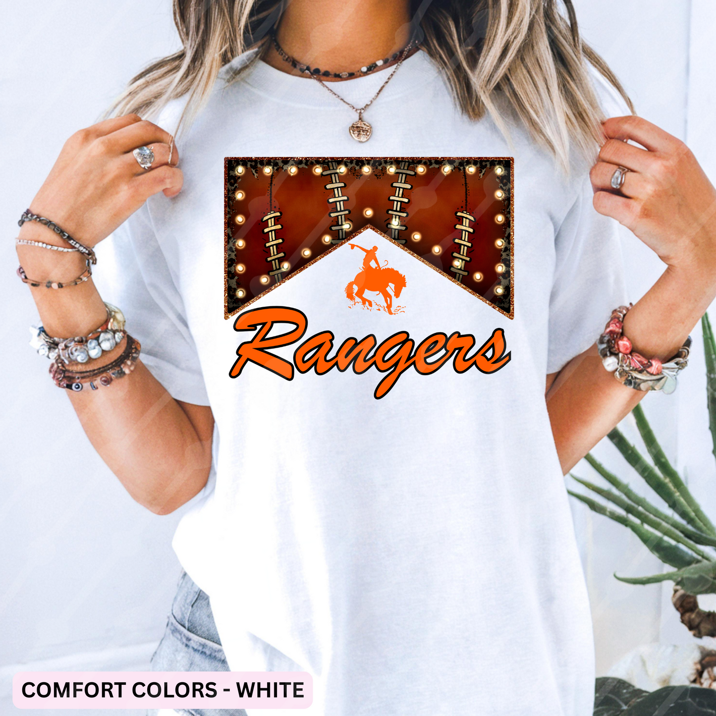 RANGERS MARQUEE WITH MASCOT