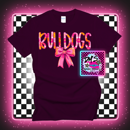 BULLDOGS FLORAL BOW
