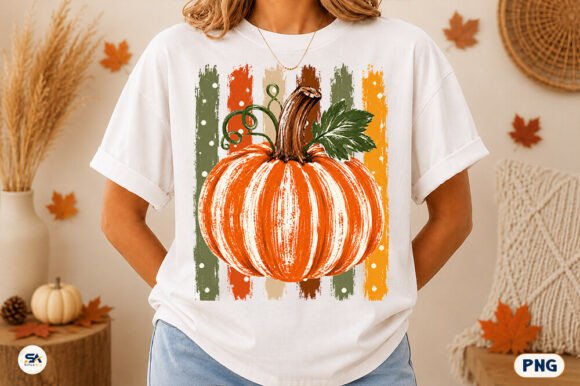 FALL DOTTED STRIPE PUMPKIN