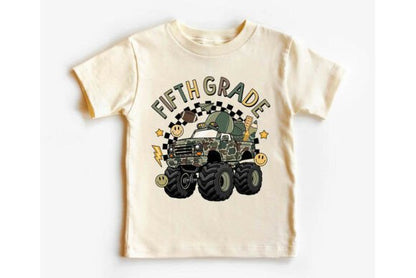 CAMO MONSTER TRUCK - FIRST DAY OF SCHOOL - BACK TO SCHOOL