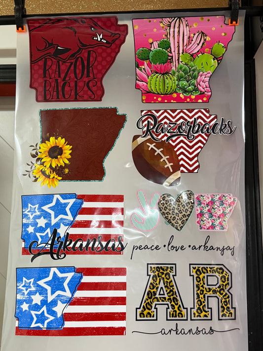 ARKANSAS - 8 DESIGNS - PREMADE DTF BUNDLE - READY TO PRESS
