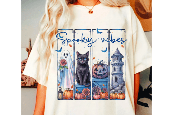 SPOOKY VIBES - BLUE LETTERING