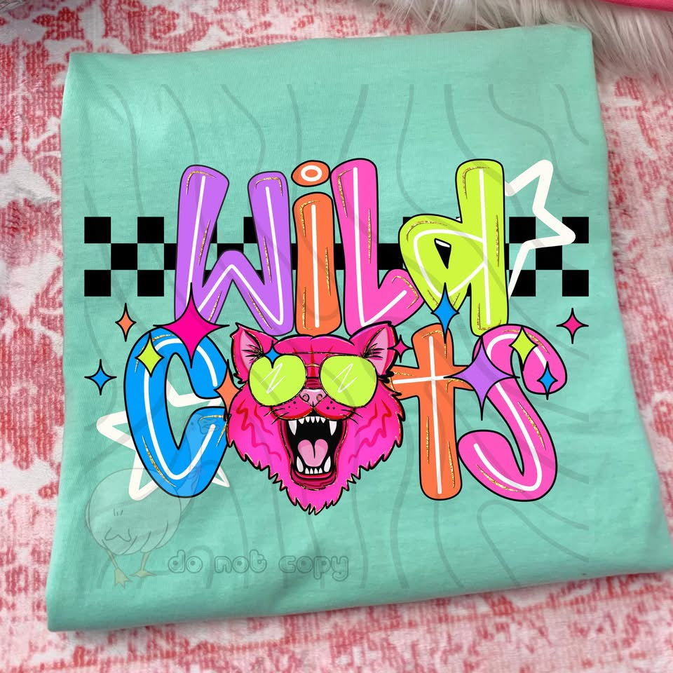 NEON CHECKERED MASCOTS