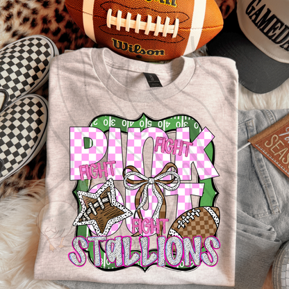 FIGHT FIGHT FIGHT PINK OUT MASCOTS SCHOOL SPIRIT
