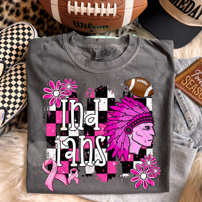 PINK CHECKERED MASCOTS SCHOOL SPIRIT