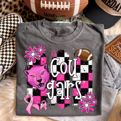 PINK CHECKERED MASCOTS SCHOOL SPIRIT