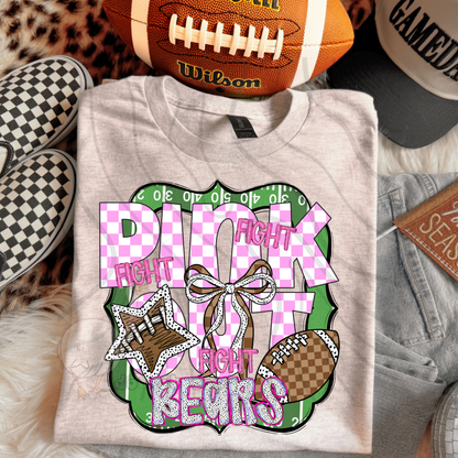 FIGHT FIGHT FIGHT PINK OUT MASCOTS SCHOOL SPIRIT