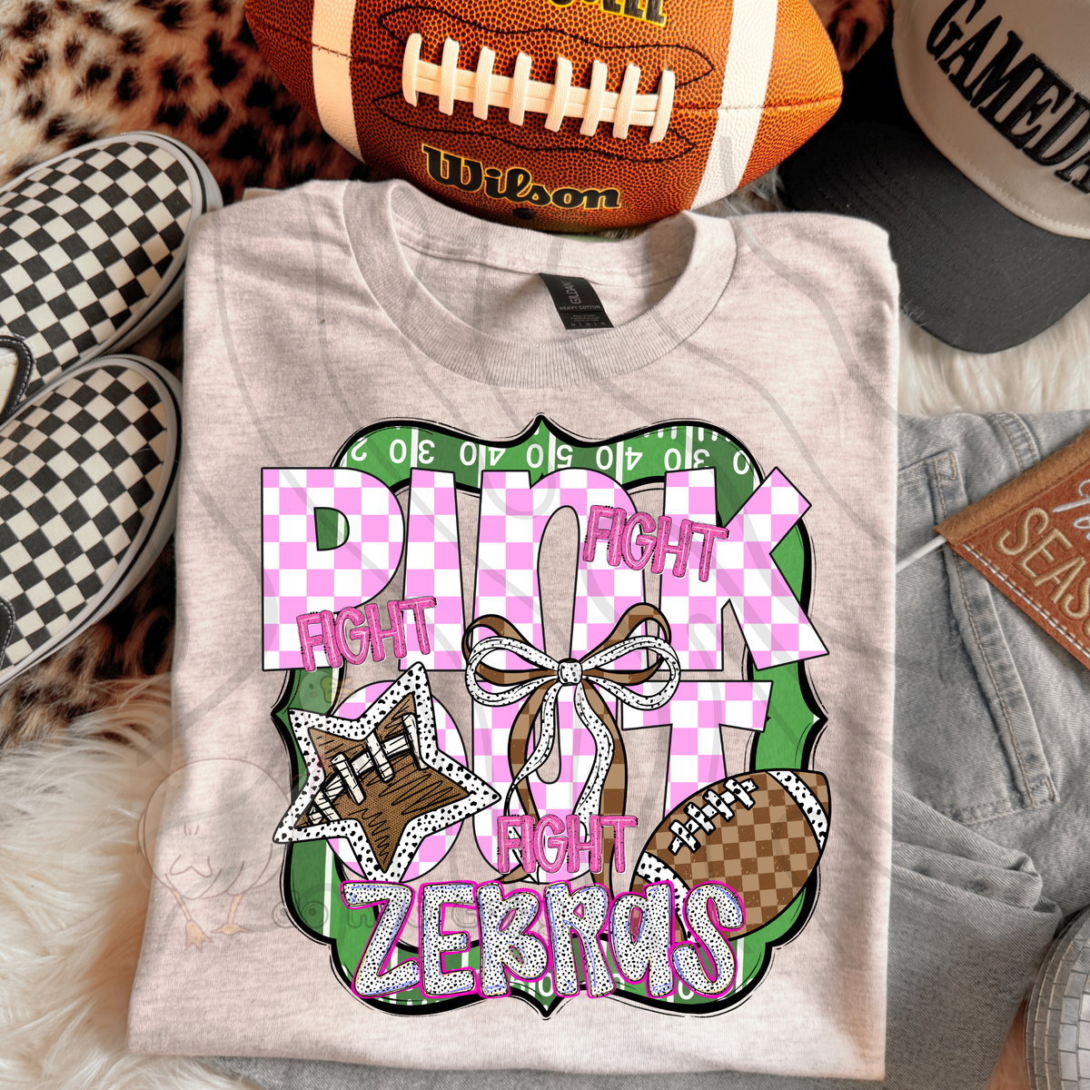 FIGHT FIGHT FIGHT PINK OUT MASCOTS SCHOOL SPIRIT