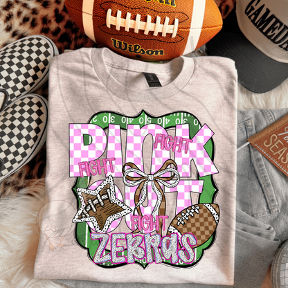 FIGHT FIGHT FIGHT PINK OUT MASCOTS SCHOOL SPIRIT