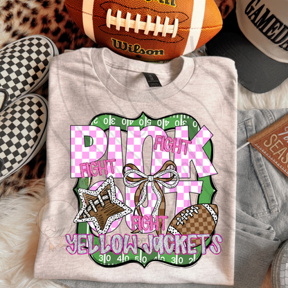 FIGHT FIGHT FIGHT PINK OUT MASCOTS SCHOOL SPIRIT