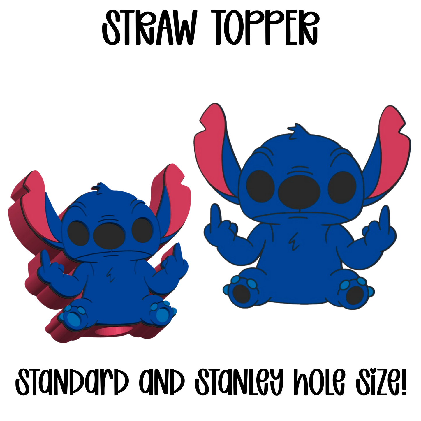 Blue Character Straw Topper