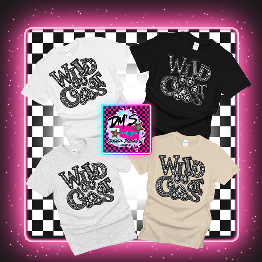 WILDCATS FAUX RHINESTONES PAW