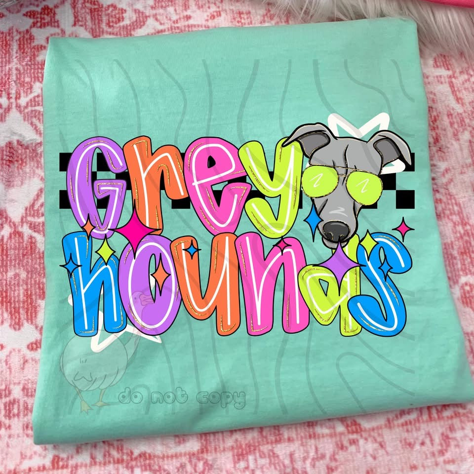 NEON CHECKERED MASCOTS