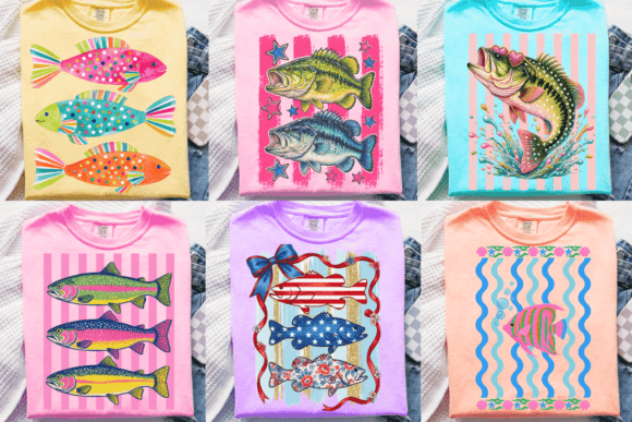 Preppy Fish DTF Bundle - 6 Designs