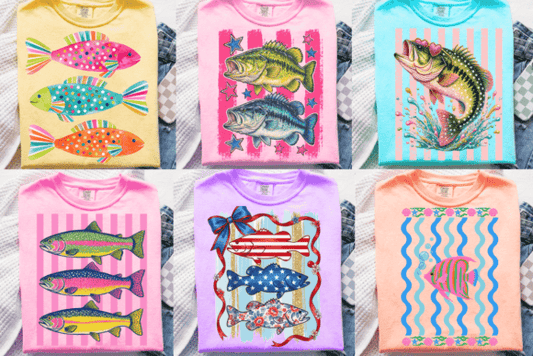 Preppy Fish DTF Bundle - 6 Designs