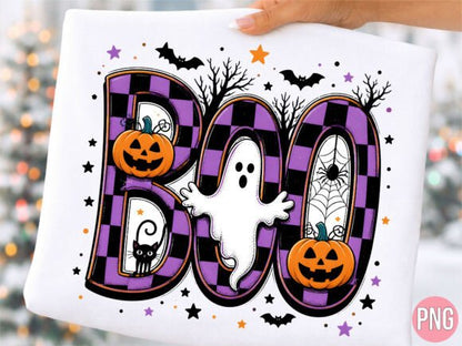 SPOOKY CHECKERED BOO