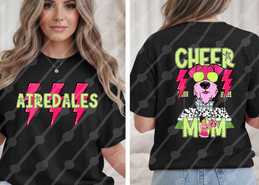 LIGHTNING CHEER MOM AIREDALES MASCOT