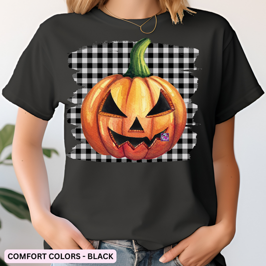 WHITE BUFFALO PLAID PUMPKIN