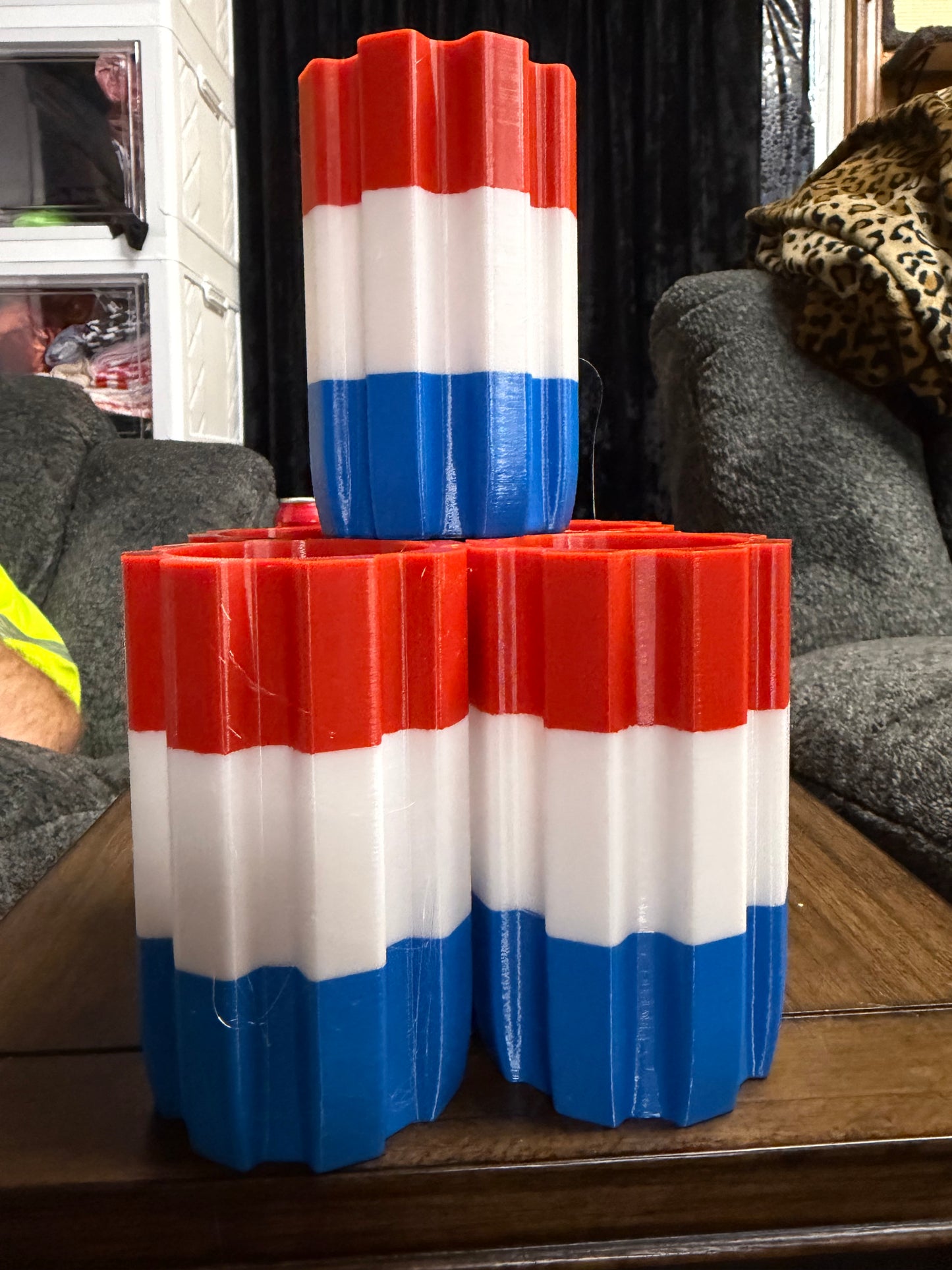 Popsicle BOMB 12oz Slim Can Koozie Cooler Patriotic
