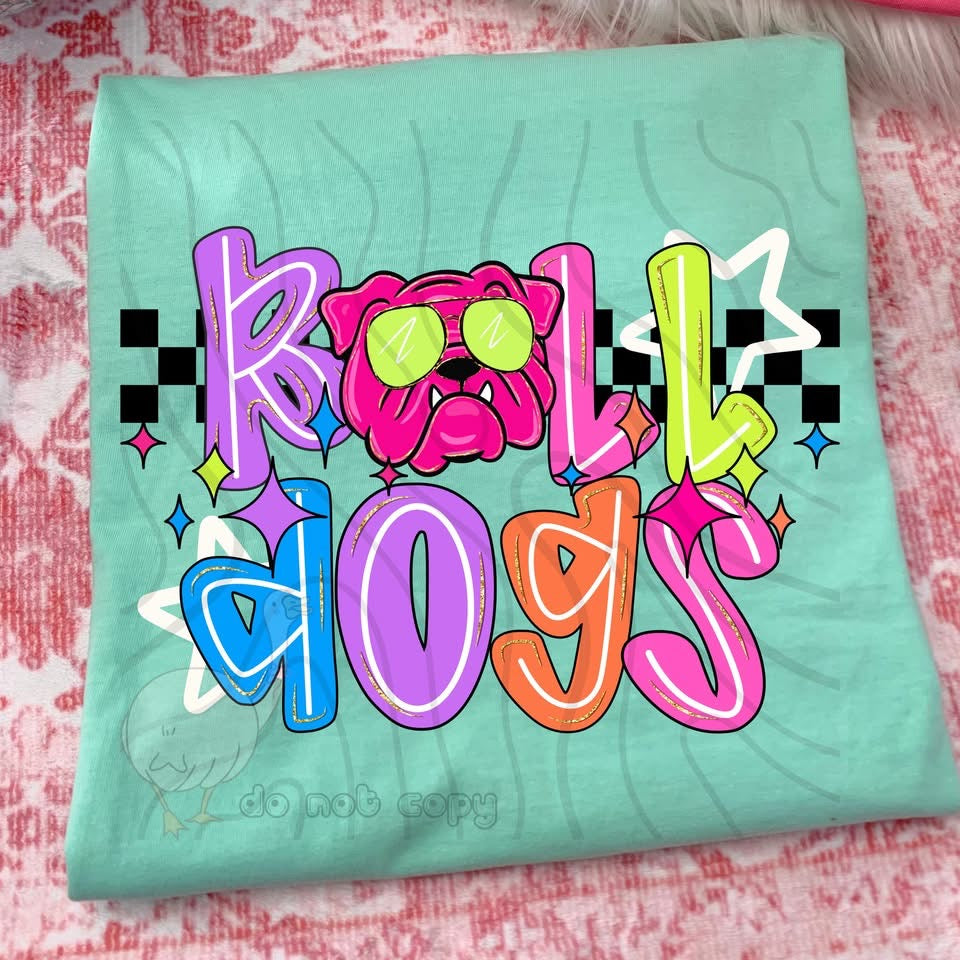 NEON CHECKERED MASCOTS