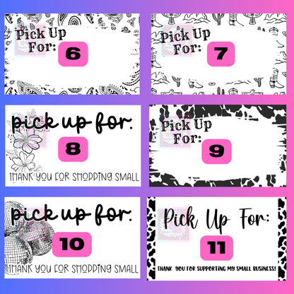 3X5 PICK UP THERMAL STICKERS - LABELS - WHITE LABELS