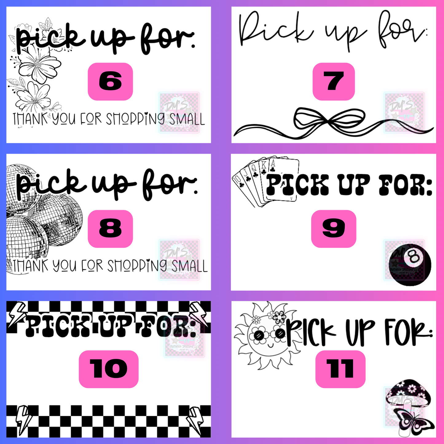 4X6 PICK UP THERMAL STICKERS - LABELS - WHITE LABELS