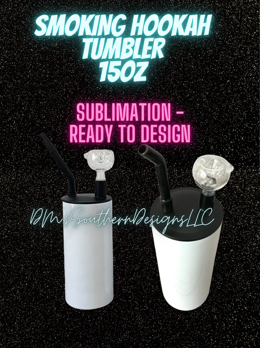 15oz Sublimation Glossy Hookah Tumbler - Cold Smoke