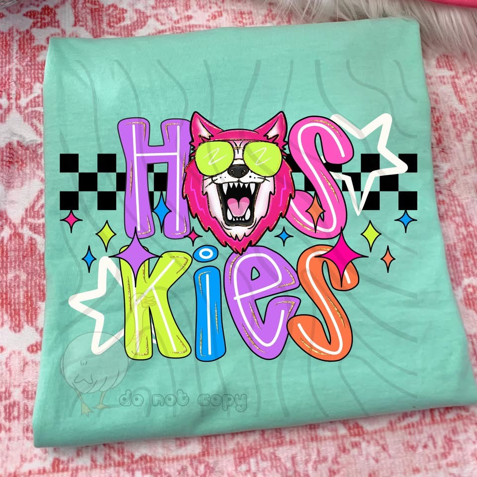 NEON CHECKERED MASCOTS