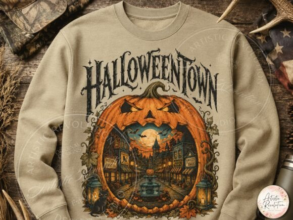 VINTAGE HALLOWEEN TOWN SPOOKY CUTE