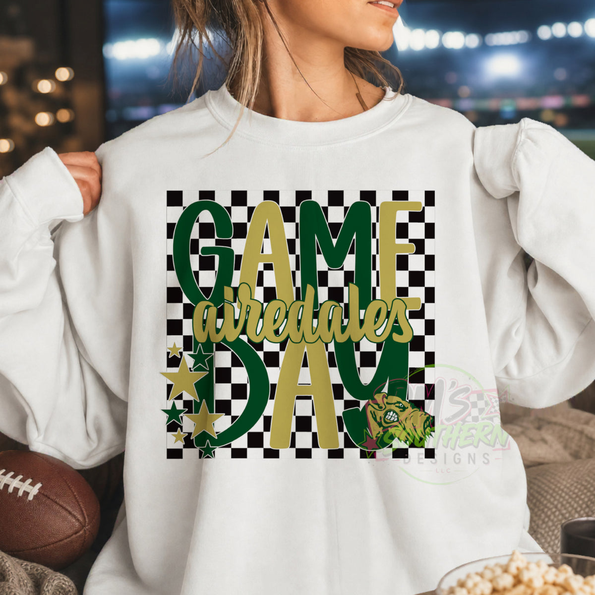 GAME DAY AIREDALES CHECKERED