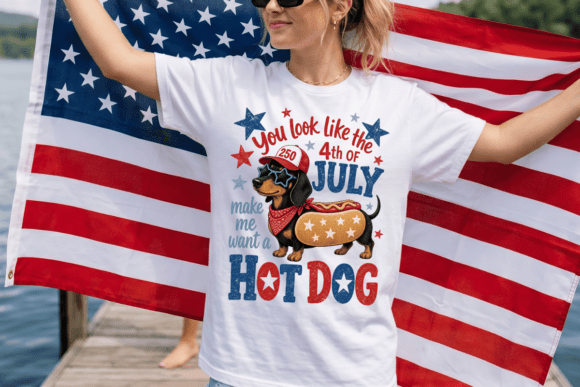 YOU LOOK LIKE - FUNNY 4th OF JULY DOG - Shirts - Hats - Ready to Press Transfers