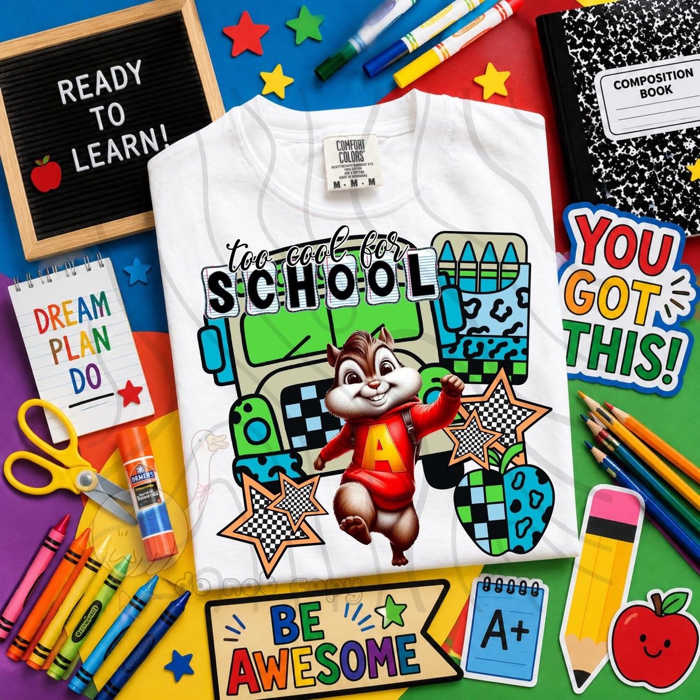 TOO COOL FOR SCHOOL - CHARACTER BUNDLE - FIRST DAY OF SCHOOL - BACK TO SCHOOL